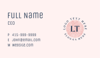 Pink Wood Letter Business Card Image Preview