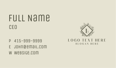 Wedding Floral Garden Business Card Image Preview