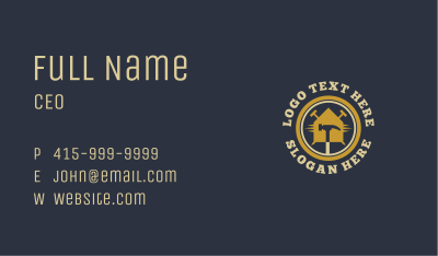Vintage Hipster Hammer House Business Card Image Preview