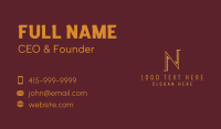 Interior Design Firm Letter N Business Card Image Preview