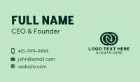 Green Tech Letter N  Business Card Design