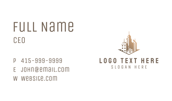 Real Estate Skyscraper House Business Card Design Image Preview