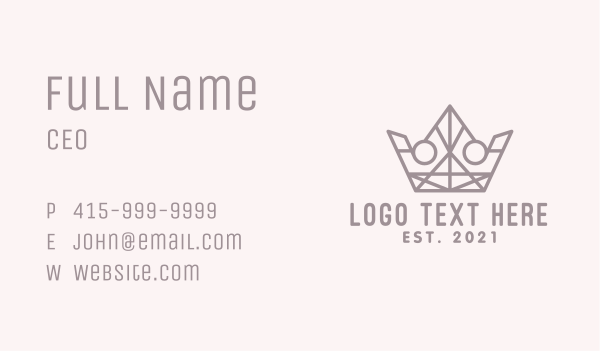 Royalty Jewel Crown  Business Card Design Image Preview
