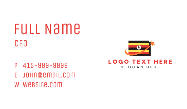 Uganda Country Flag Business Card Design Image Preview