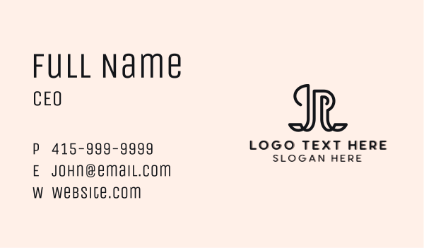 Stylish Boutique Brand Letter R Business Card Design Image Preview