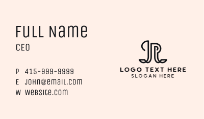 Stylish Boutique Brand Letter R Business Card Image Preview