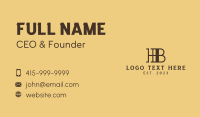 H & B Monogram Enterprise Business Card Preview