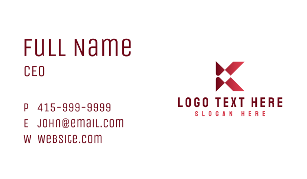 Letter K Company Tech Business Card Design Image Preview