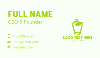 Green Organic Drink Business Card Design