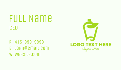 Green Organic Drink Business Card