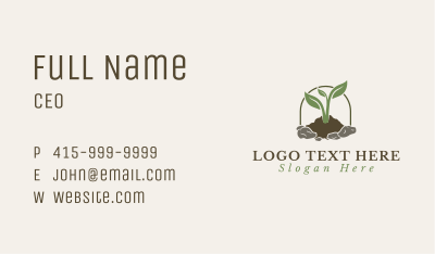 Landscaping Soil Plant Business Card