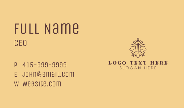 Needle Thread Floral Tailor Business Card Design Image Preview