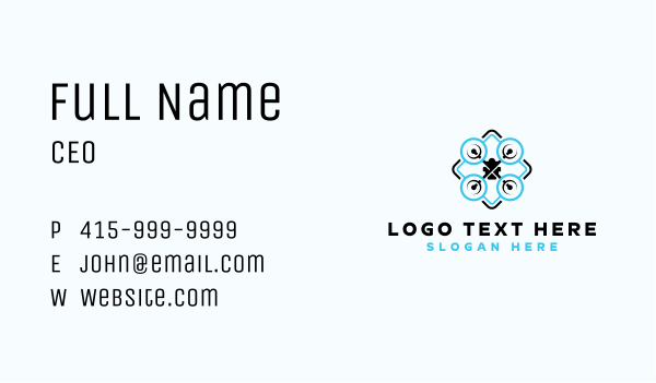 Drone Photography Gadget Business Card Design Image Preview