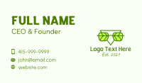 Triangular Leaf Shades Business Card Design