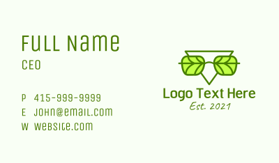 Triangular Leaf Shades Business Card Image Preview