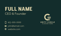 Architectural Pillar Letter G Business Card Image Preview