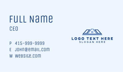 Construction Home Roofing Business Card Image Preview