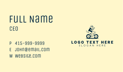 Cartoon Bicycle Dog Business Card Image Preview
