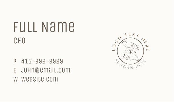 Mystic Nail Hand Salon Business Card Design Image Preview