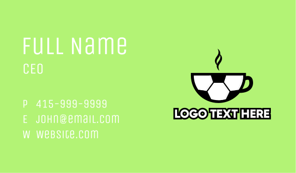 Soccer Ball Coffee Cafe Business Card Design Image Preview