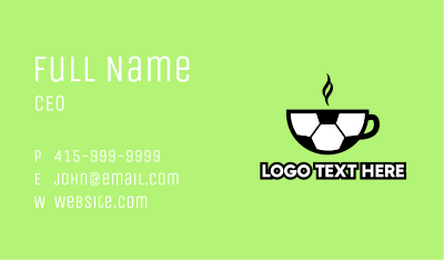 Soccer Ball Coffee Cafe Business Card Image Preview