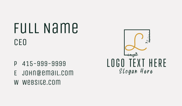 Elegant  Fashion Lettermark Business Card Design Image Preview