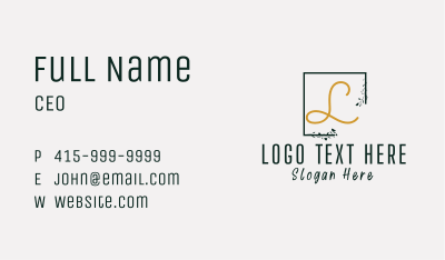 Elegant  Fashion Lettermark Business Card Image Preview