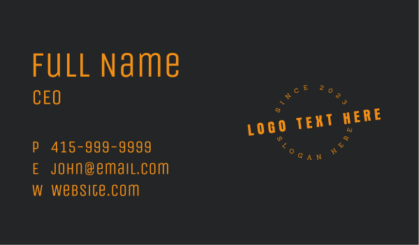 Company Brand Wordmark Business Card Design Image Preview