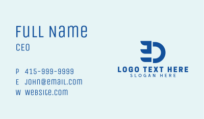 Modern Abstract Letter D Business Card Image Preview