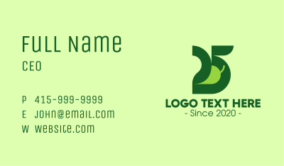 Green Vegetable Number 25 Business Card Image Preview