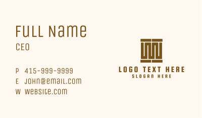 Geometric Greek Pillar Business Card Image Preview