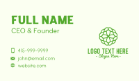 Green Organic Pattern Business Card Design