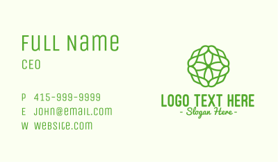 Green Organic Pattern Business Card Image Preview