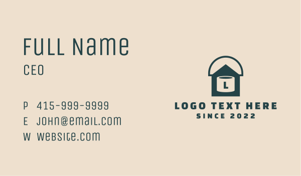 Paint Bucket House Lettermark  Business Card Design Image Preview