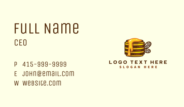 Honey Jar Bumblebee Business Card Design Image Preview