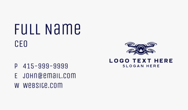 Aeiral Drone Videography Business Card Design Image Preview