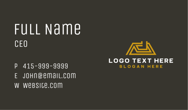 Roof House Minimalist Business Card Design Image Preview