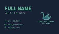 Goose Origami Craft Business Card Design