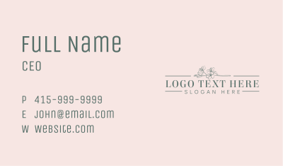 Aesthetic Organic Floral Business Card Image Preview