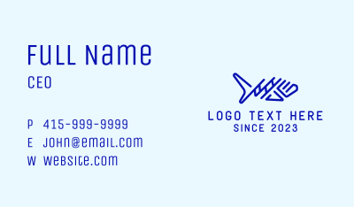 Abstract Fish Outline Business Card Image Preview