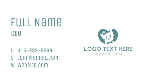 Kitten Veterinary Pet Care Business Card Design Image Preview