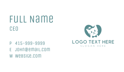 Kitten Veterinary Pet Care Business Card Image Preview