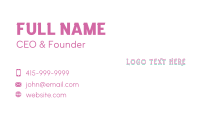 Fun Playful Wordmark Business Card Image Preview