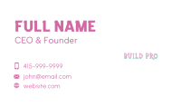Fun Playful Wordmark Business Card Design