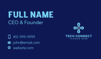 Modern Tech Cross Business Card Image Preview