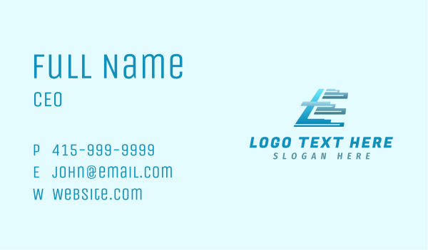 Cyber Technology Letter E Business Card Design Image Preview