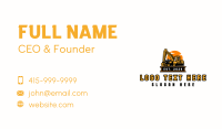 Excavator Mountain Digging Business Card Design