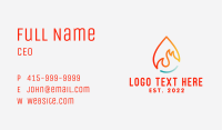 Fire Water Droplet  Business Card Image Preview