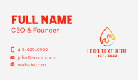 Fire Water Droplet  Business Card Image Preview