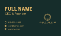 Natural Leaf Letter Business Card Design